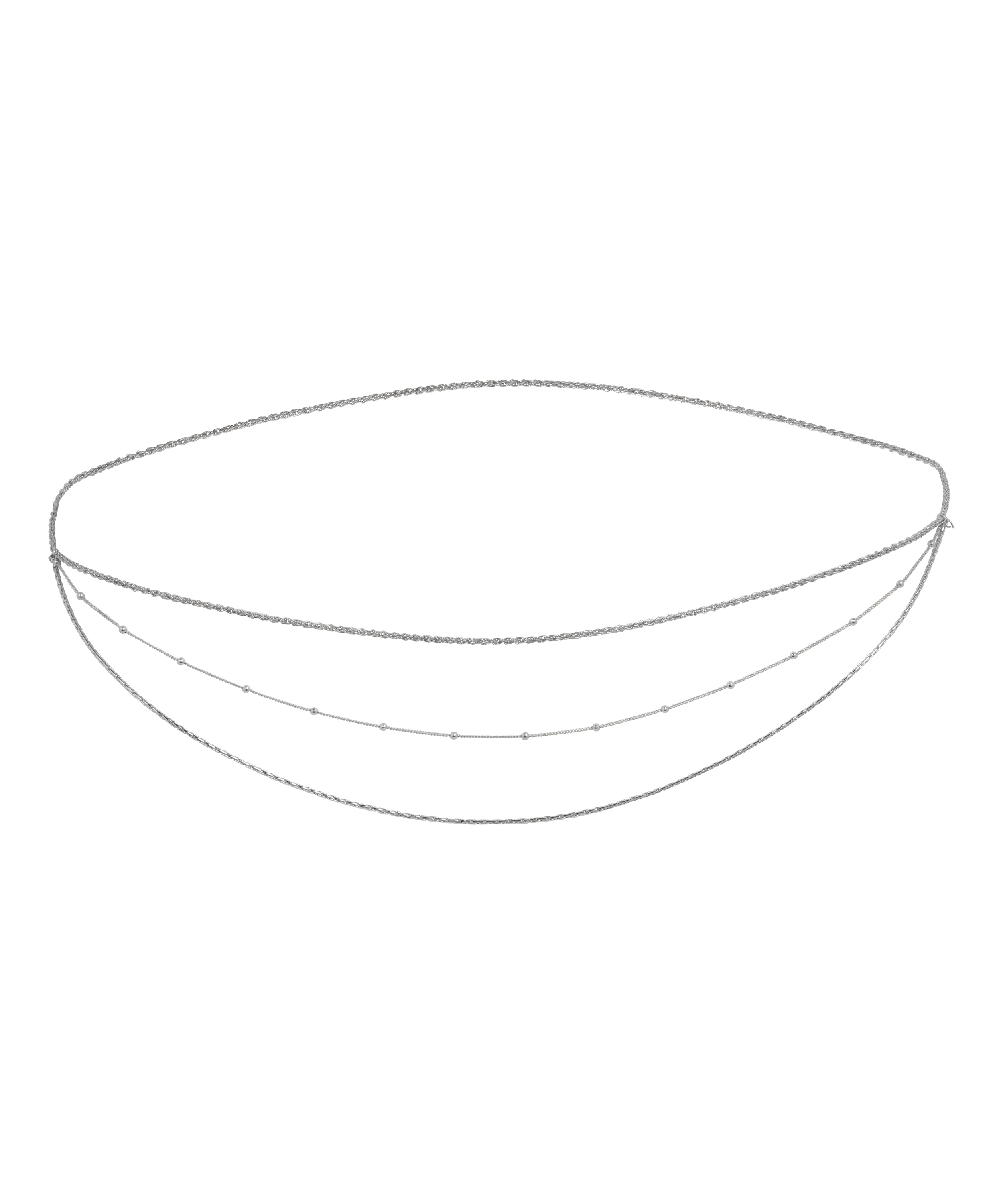 Heupketting Pearl, Grijs, main