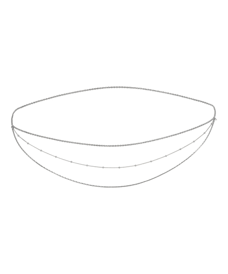 Heupketting Pearl, Grijs