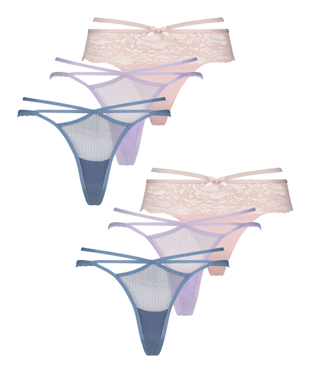 6-pack brazilians, Blauw