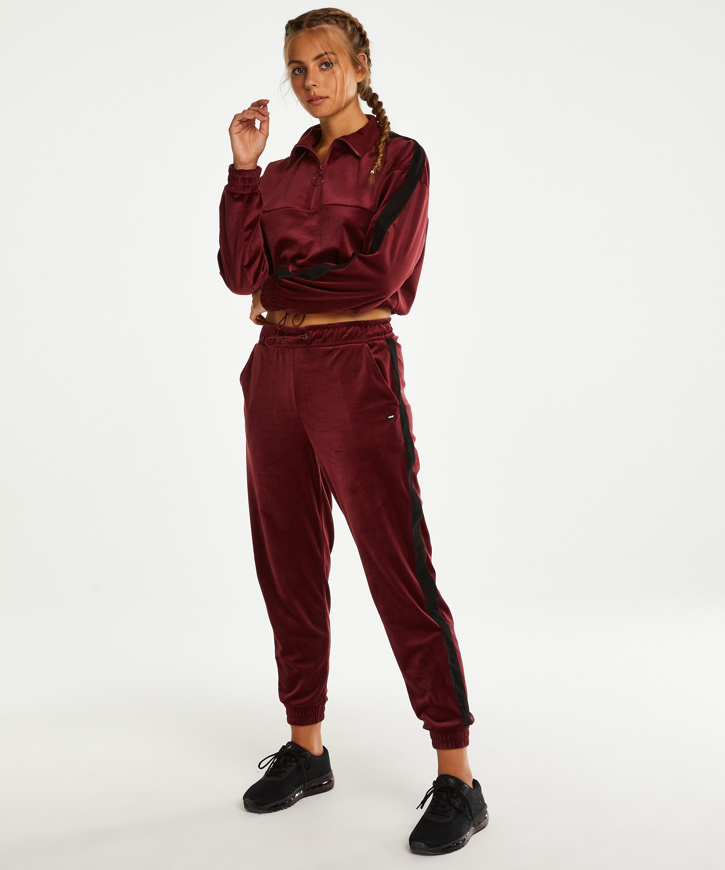 HKMX Sport broek Velours, Rood