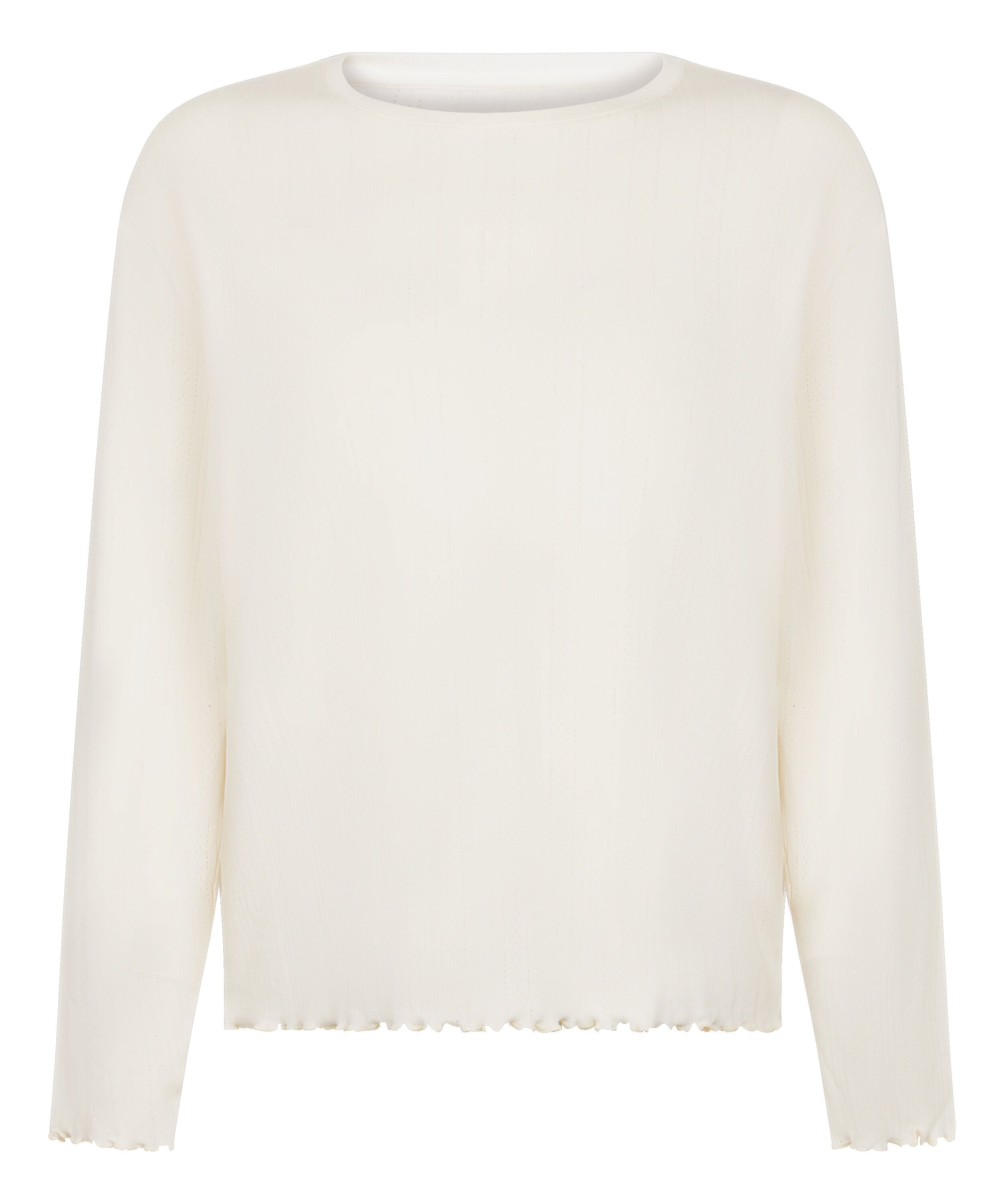 Pyjama Top Loose Pointelle, Blanc