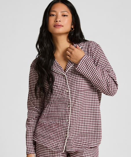 Pyjamatop Flanel Essentials, Paars