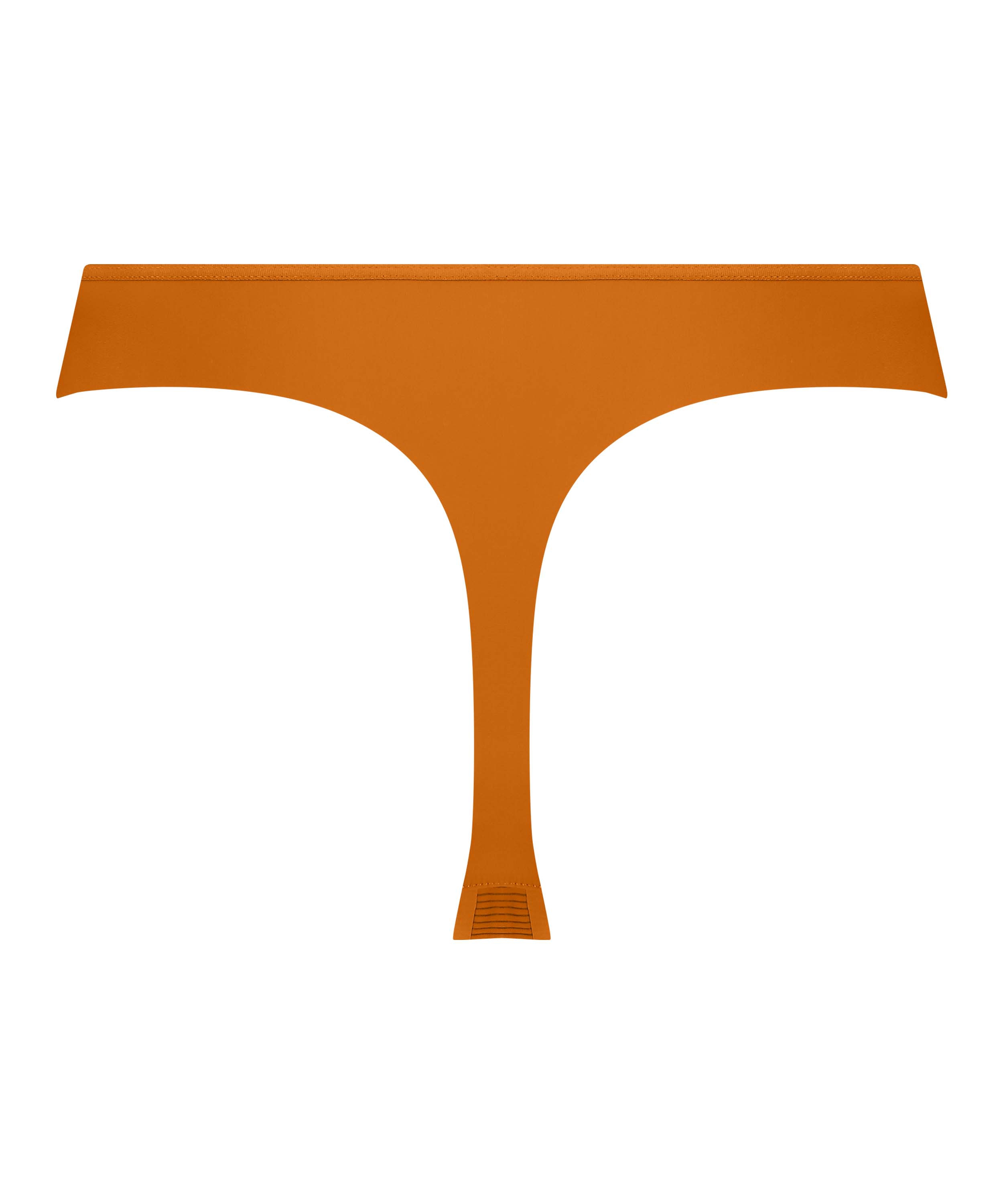 String Invisible Maille &agrave; rayures, Orange, main