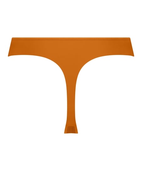 String Invisible Maille &agrave; rayures, Orange