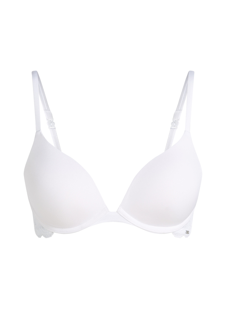 Soutien-gorge &agrave; armatures pr&eacute;form&eacute; push-up Angie, Blanc