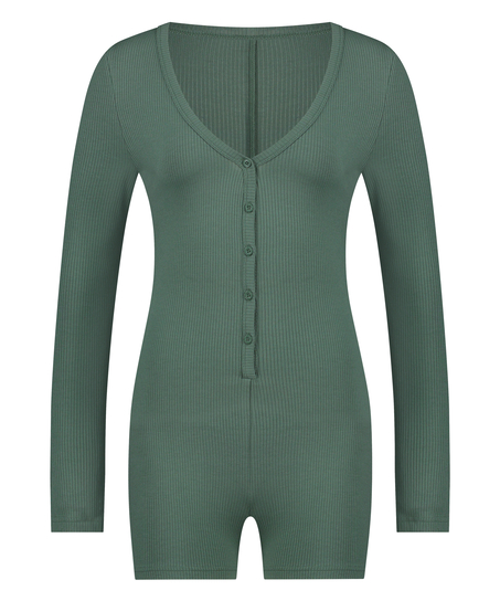 Jumpsuit Rib, Groen