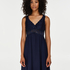 Slipdress Modal lace, Blauw