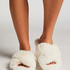 Pantoufles Fake Fur, Blanc