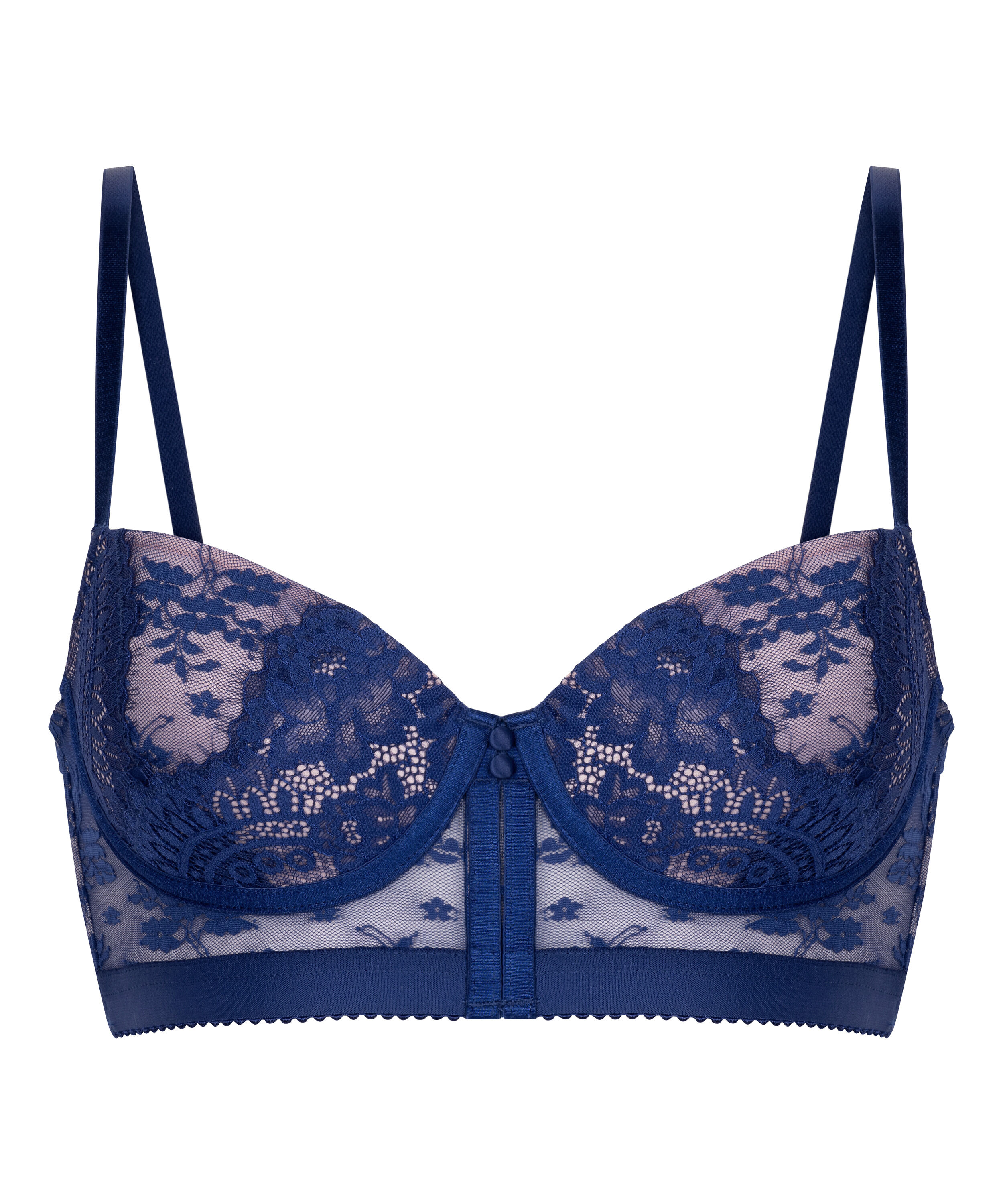 Voorgevormde longline beugel bh Lou, Blauw