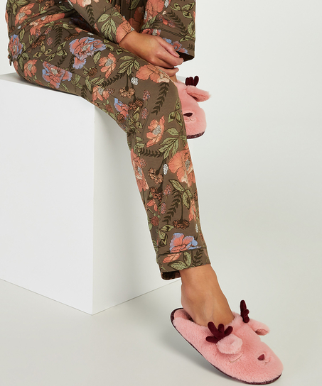 Pantoufles Renne Luna, Rose