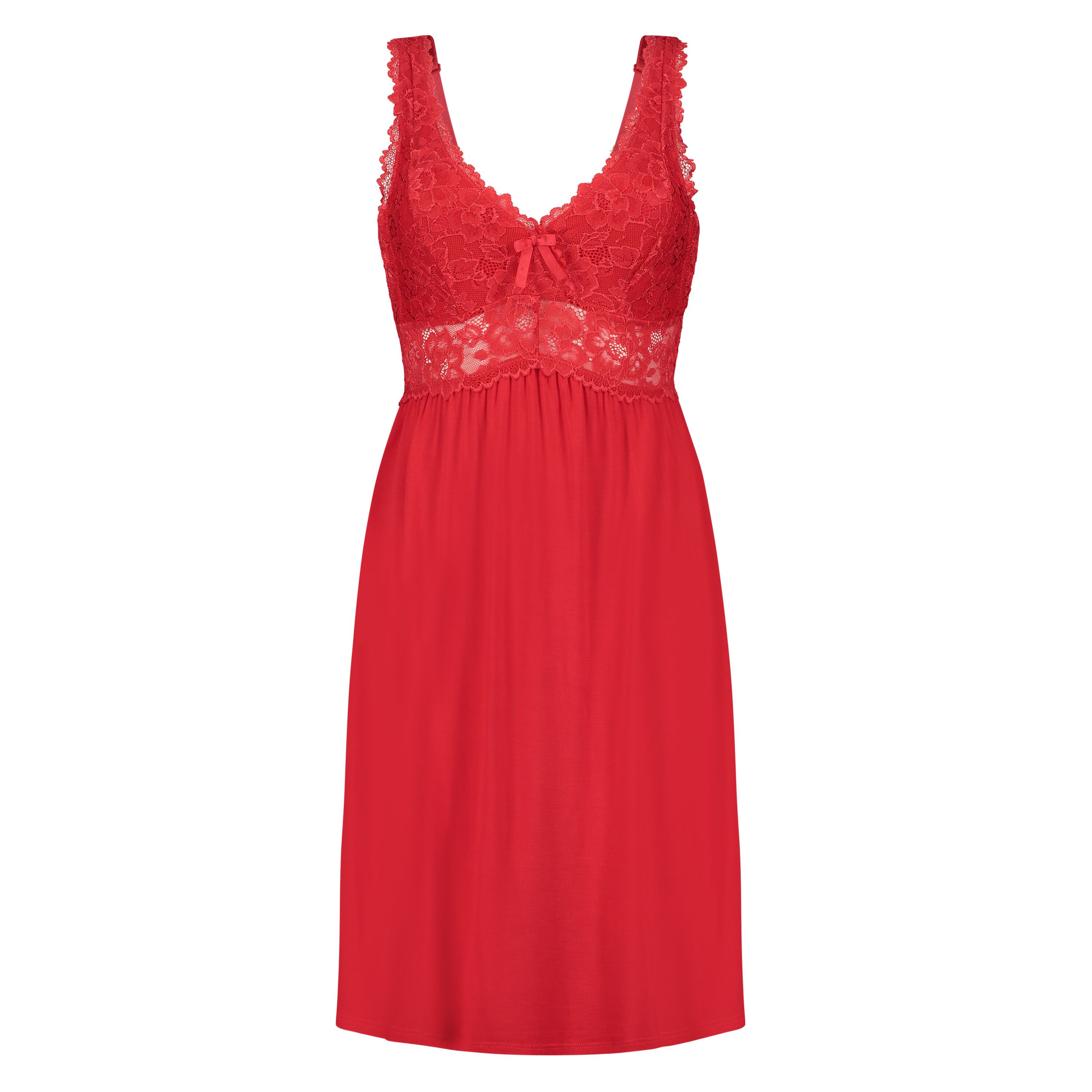Slipdress Nora Lace, Rood