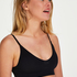 Naadloze bralette, Zwart