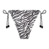 Cheeky Tanga Bikinibroekje Doha Zebra, Wit