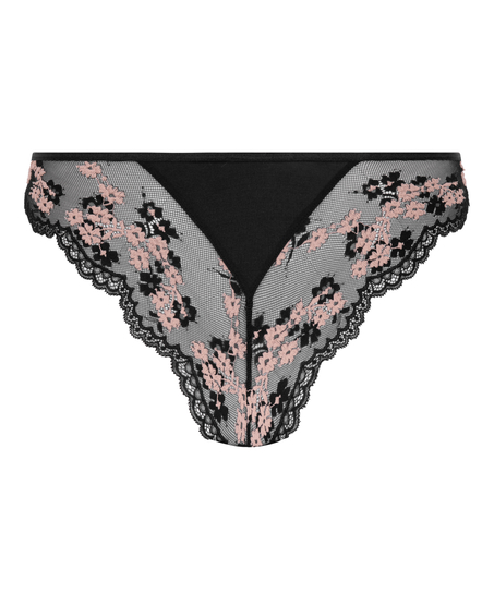 Hoog uitgesneden brazilian Caro, Zwart