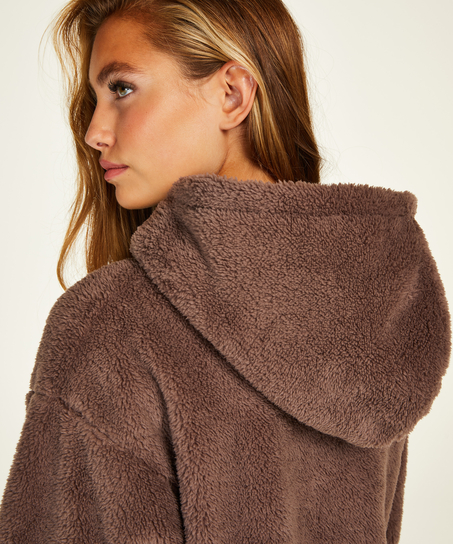 Hoodie Fleece Snuggle, Grijs