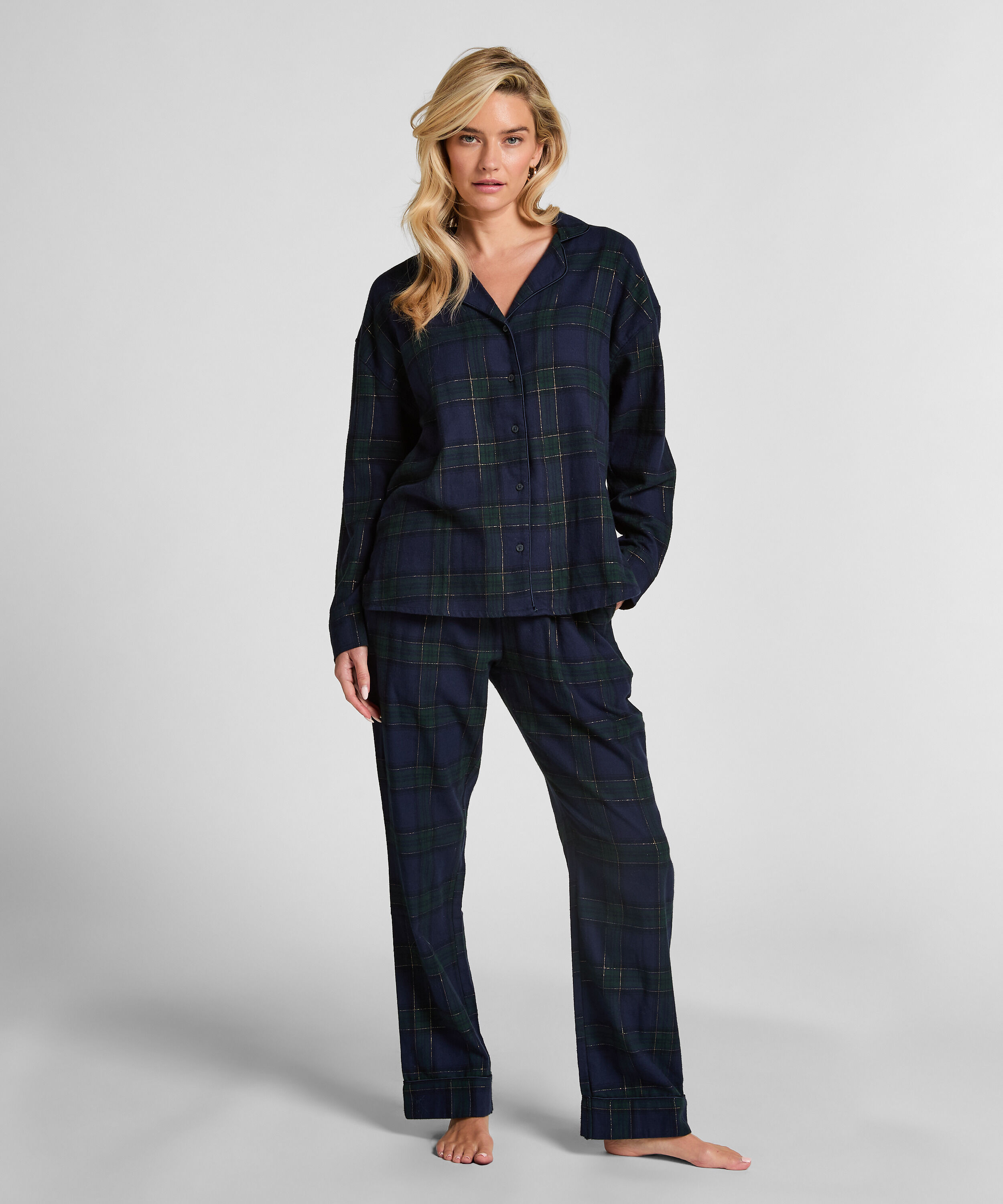 Pyjamabroek Flannel, Blauw