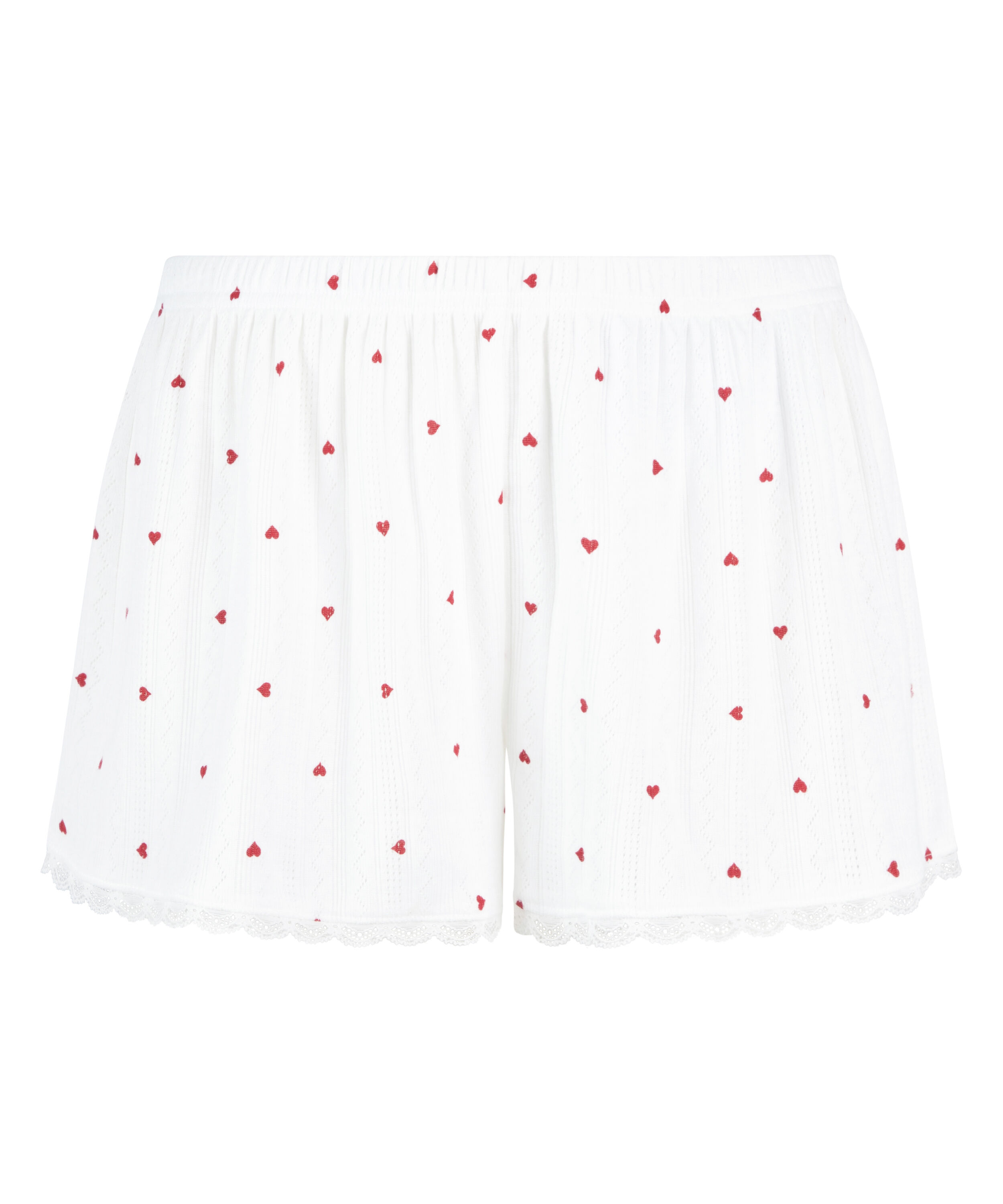 Pyjama shorts Pointelle, Wit