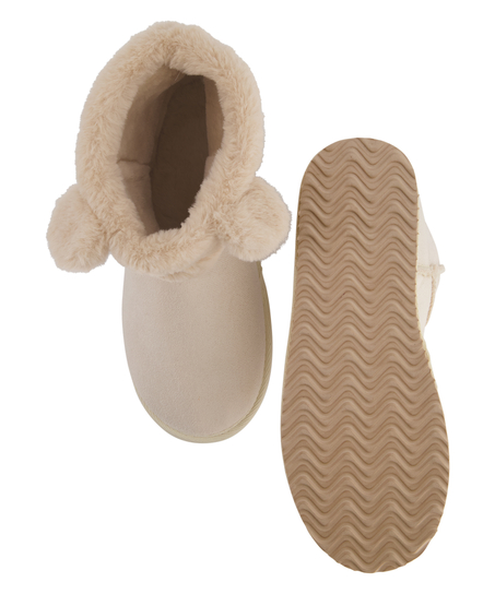Pantoffels Suede, Beige