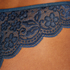 Slip br&eacute;silien jambe haute Lace, Bleu
