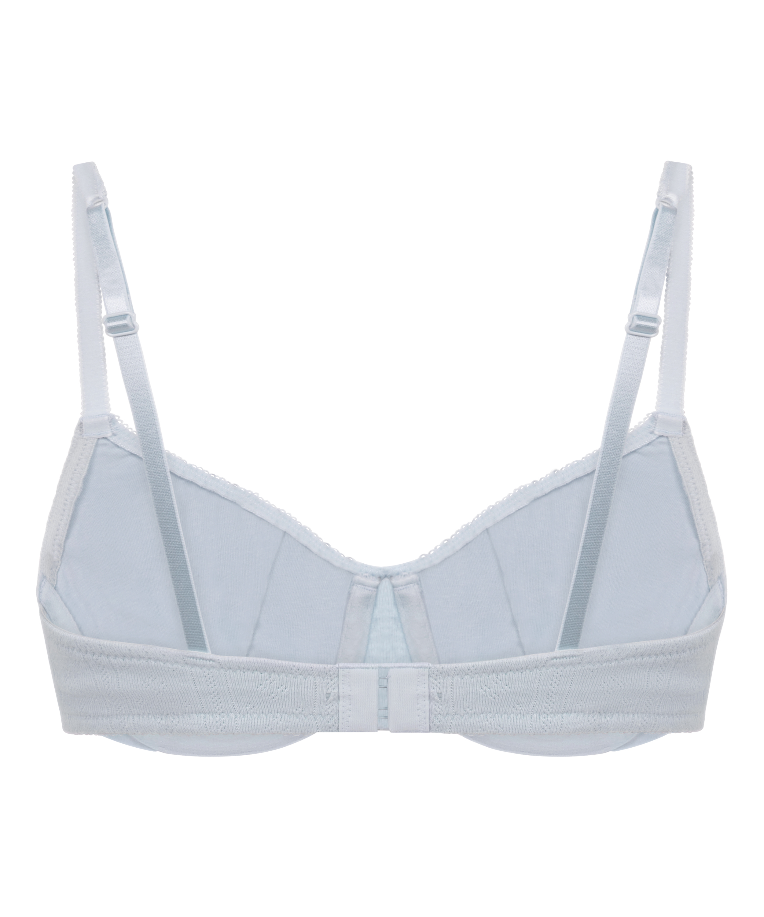 Soutien-gorge &agrave; armatures non-rembourr&eacute; Pointelle, Bleu, main