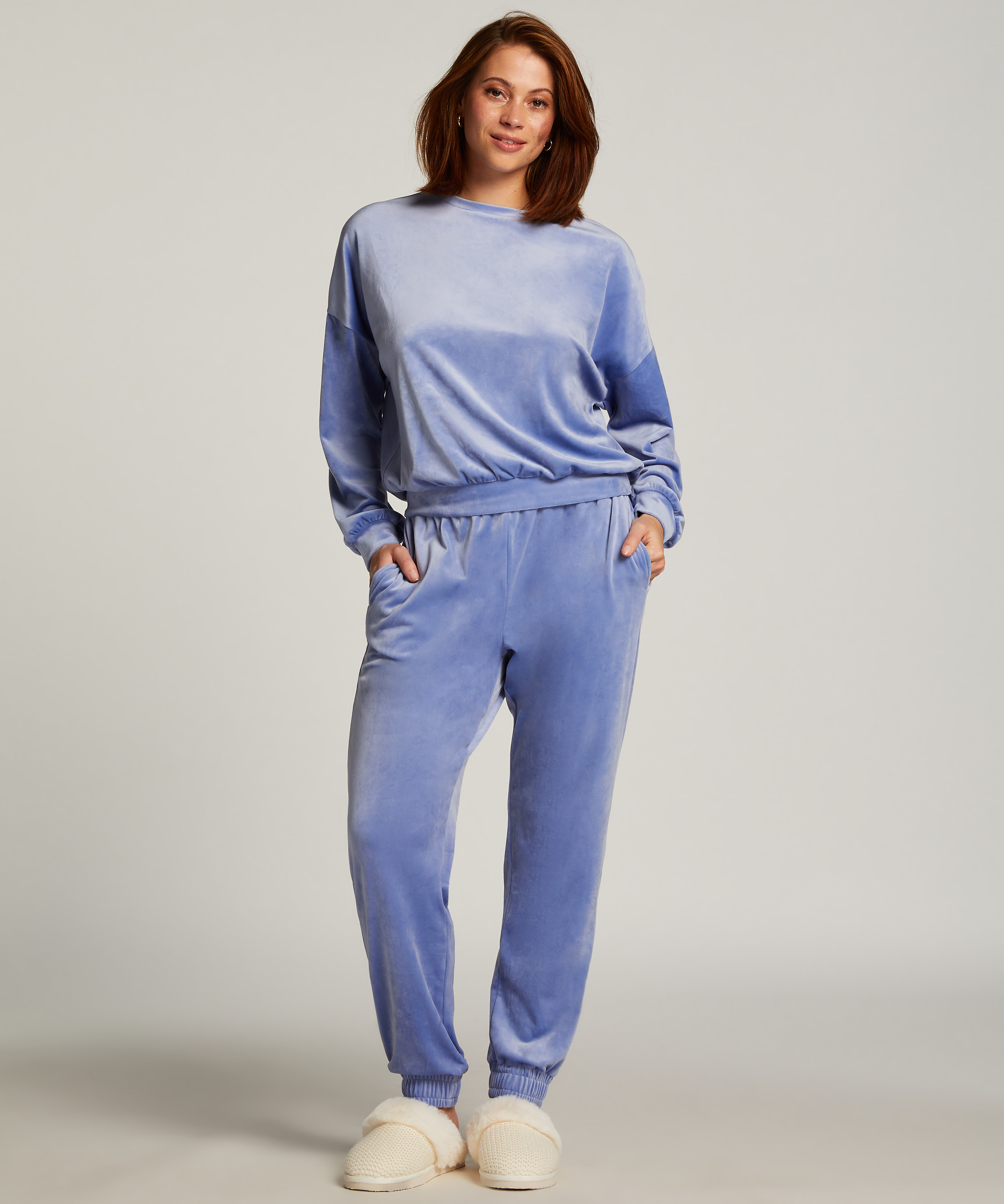 Velours Top, Blauw, main