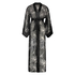 Kimono long chiffon lotus, Zwart