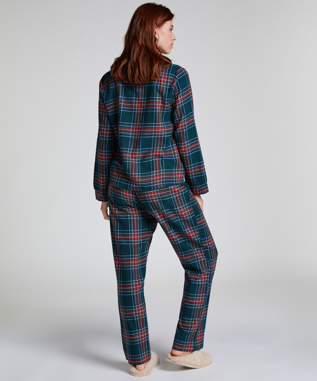 Pyjamaset Flannel, Groen
