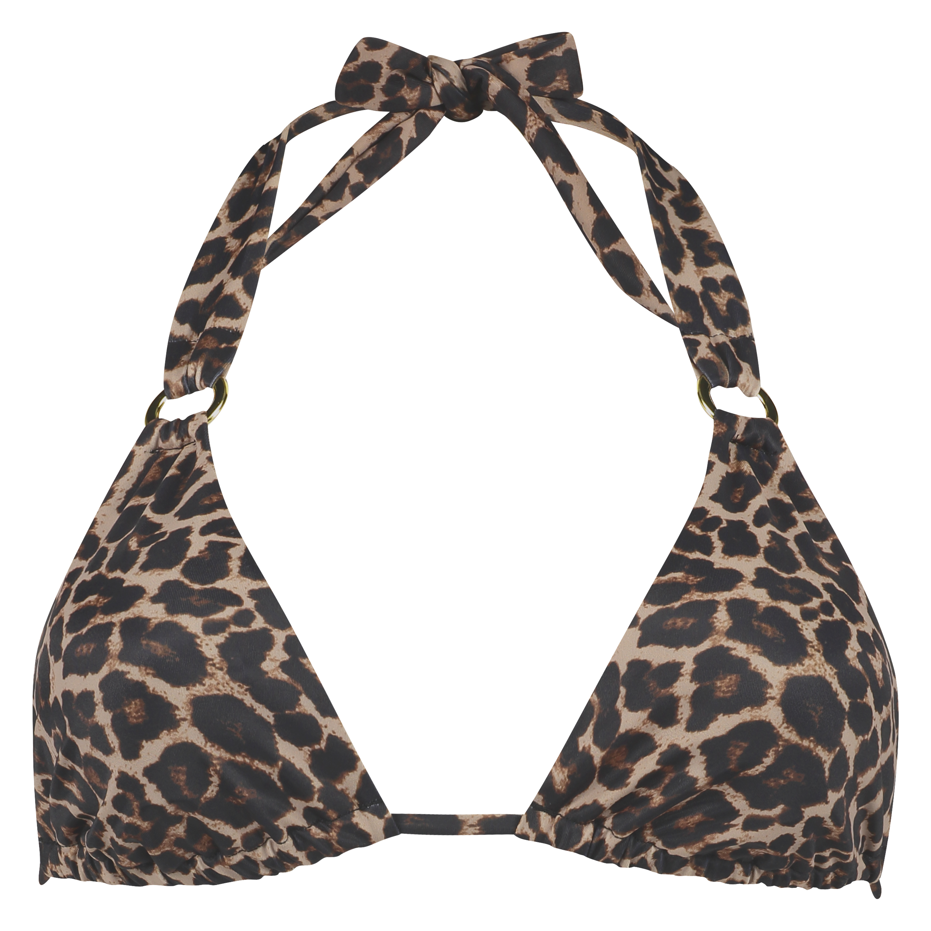 Haut de bikini Triangle Leopard, Beige, main