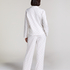 Jacquard Pyjamashirt met Lange Mouwen, Wit