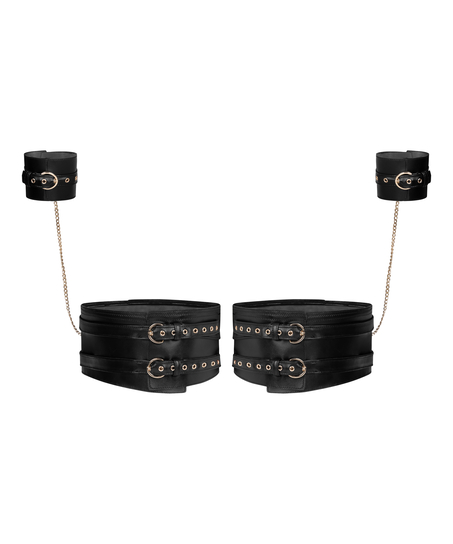 Menottes de jambes et de poignet, Noir