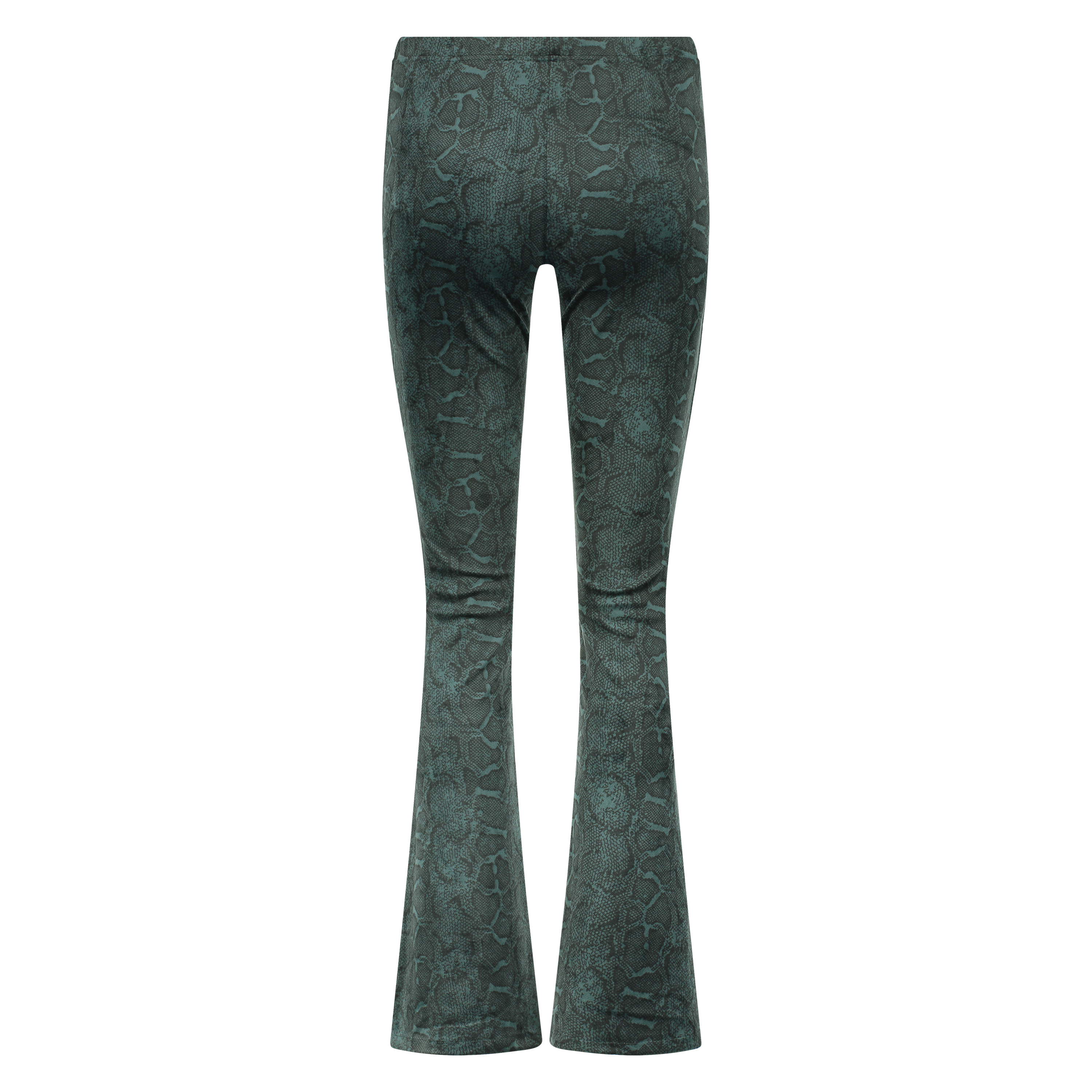 Flared Velours Legging, Groen, main