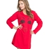 Nachthemd Ronde hals longsleeve, Rood