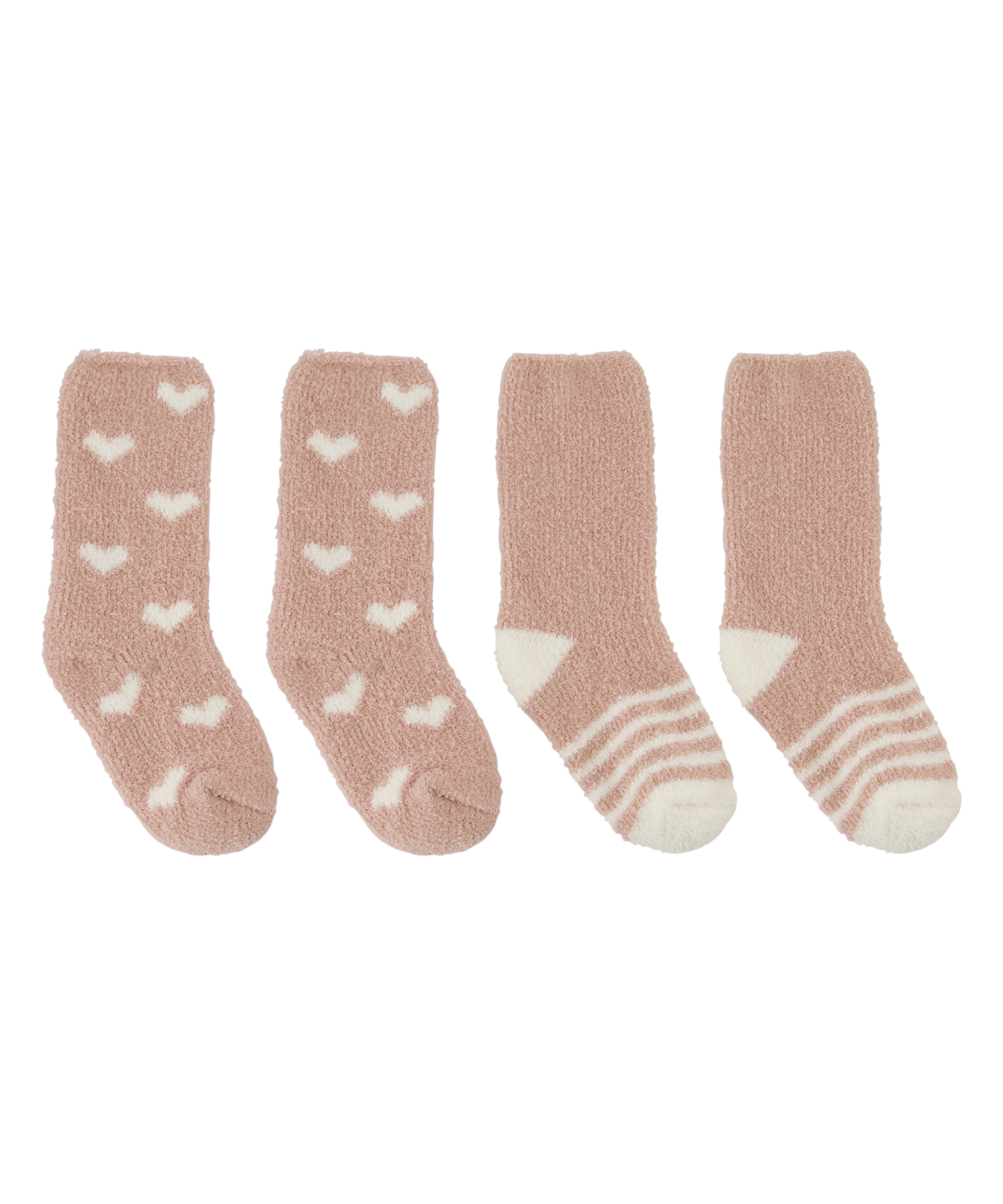 2 paires de chaussettes, Rose, main