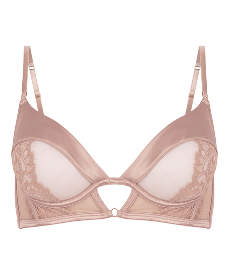 Soutien-gorge &agrave; armatures non-pr&eacute;form&eacute; longline Nisha, Beige