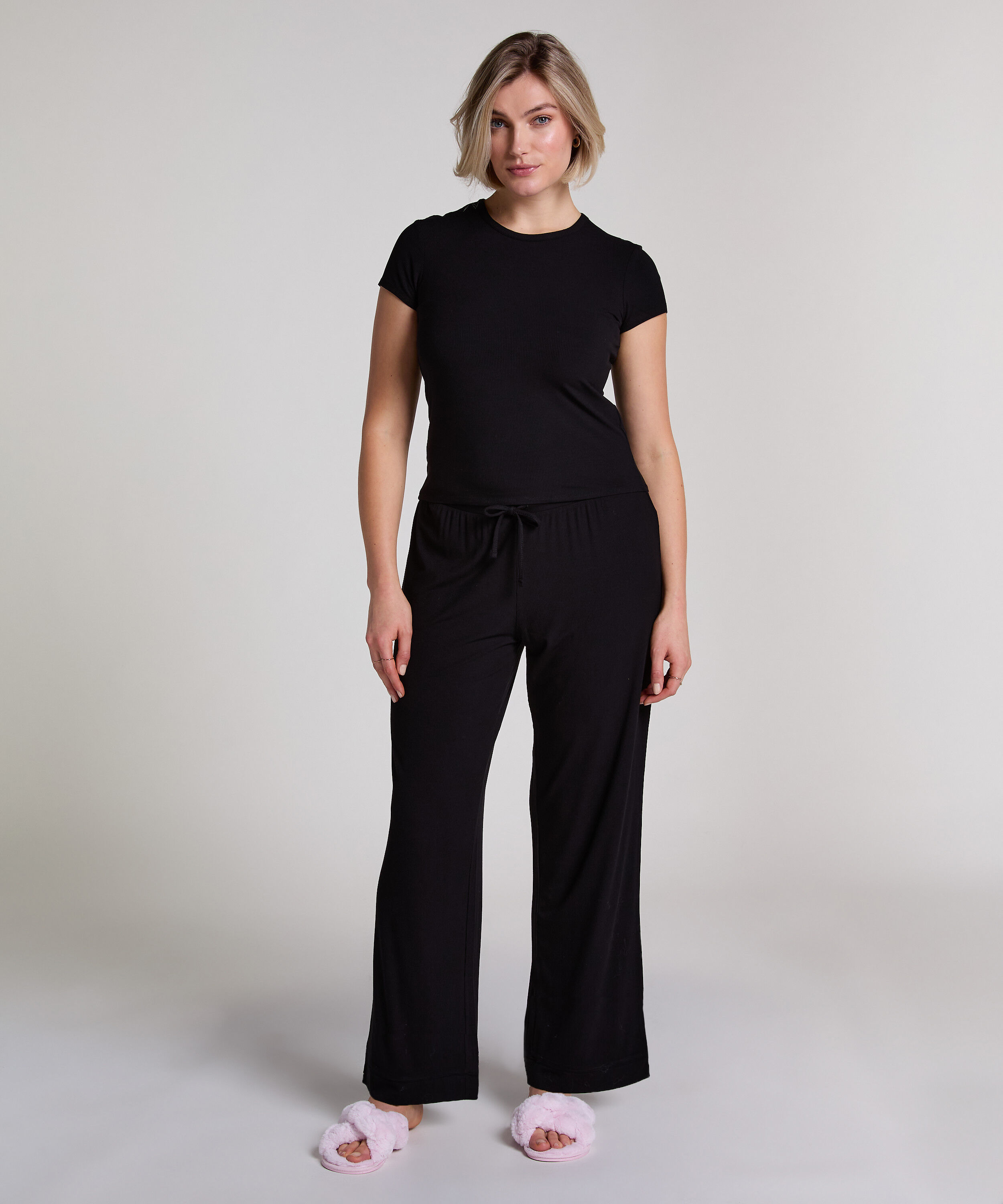 Broek Rib Essential, Zwart