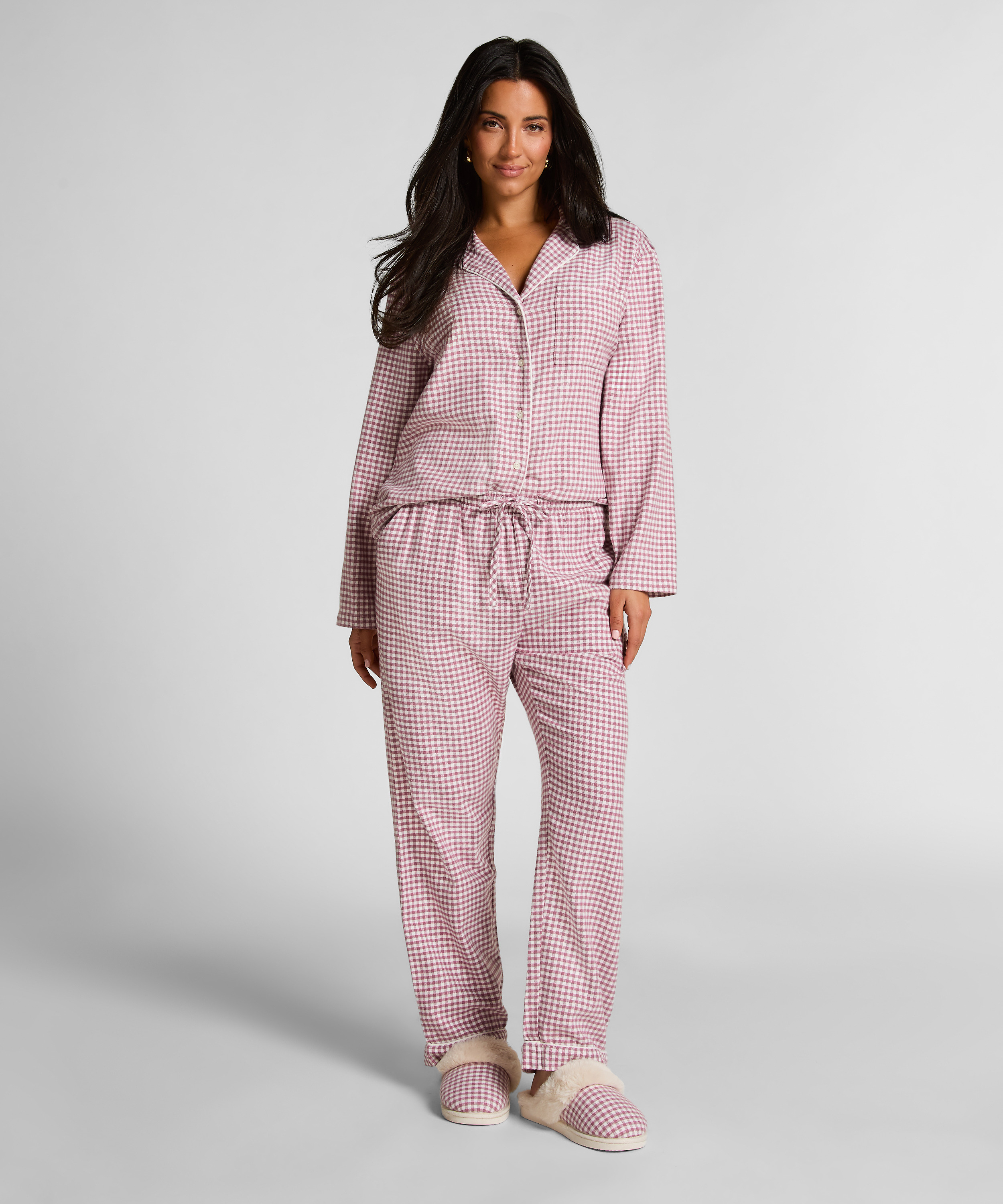 Pyjamabroek Flannel, Paars, main