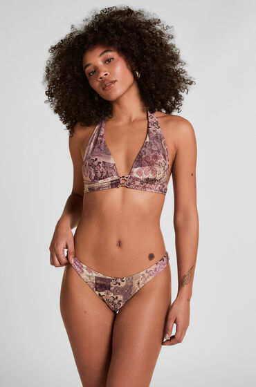 Hunkemöller Hoog Uitgesneden Bikinibroekje Ibiza Paars