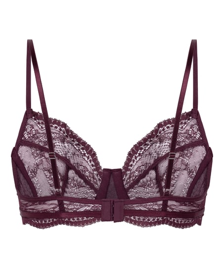 Soutien-gorge non-rembourr&eacute; &agrave; armatures Isabelle, Pourpre