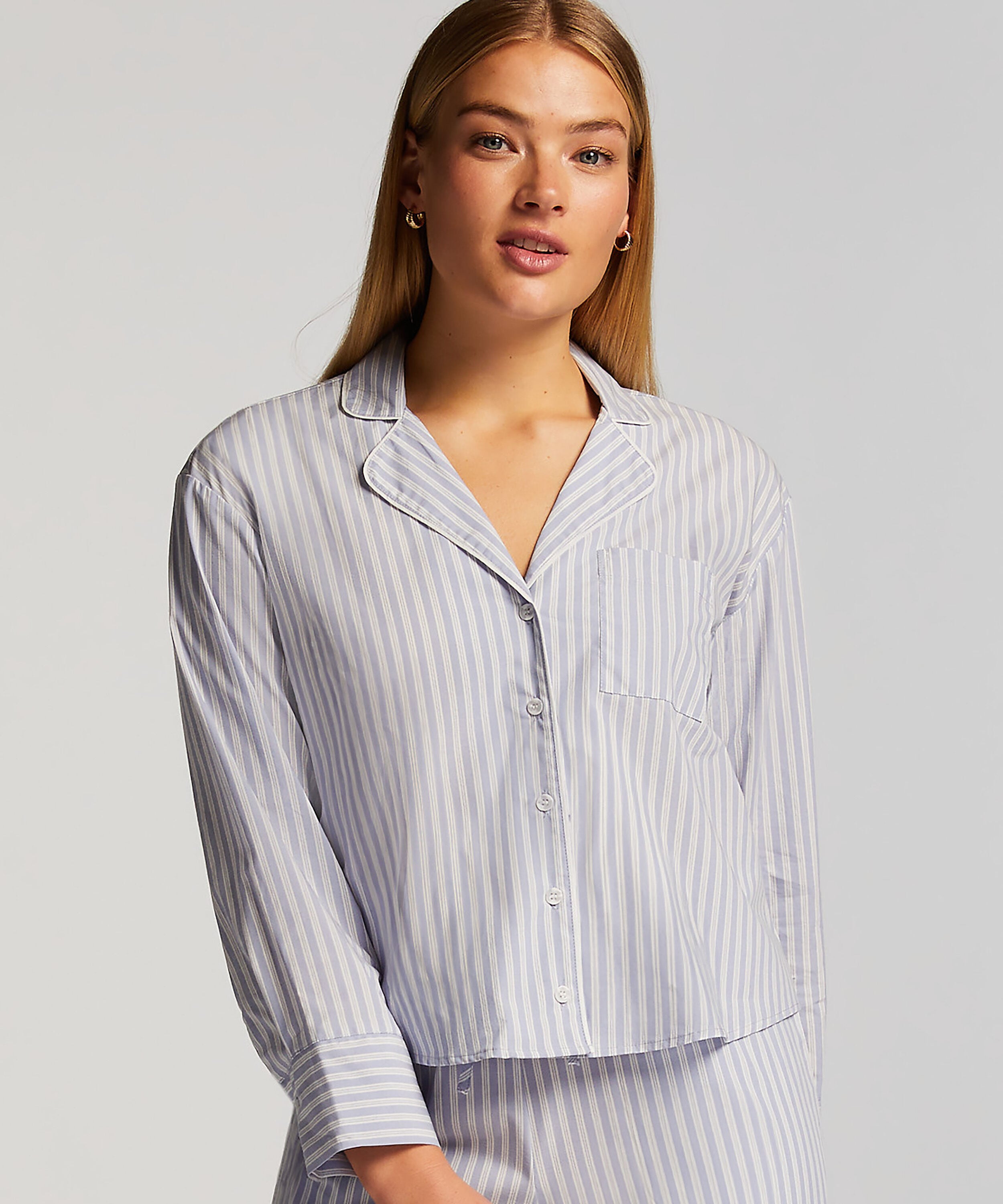 Pyjamatop Katoen, Blauw Pyjamatop Katoen, Blauw
