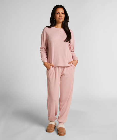 Haut gaufre Henley, Rose
