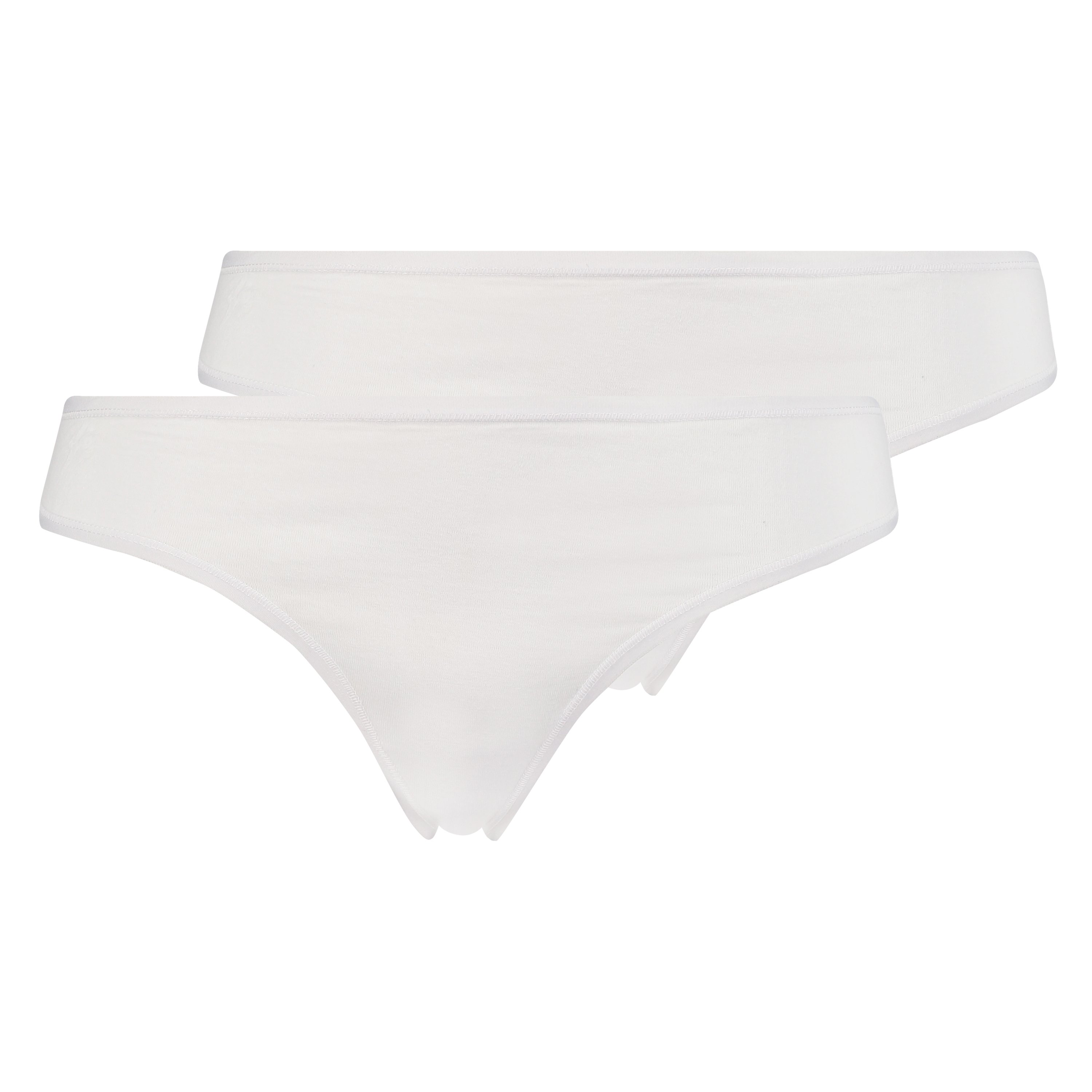 Lot de 2 string Kim Cotton, Blanc, main