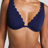 Niet-voorgevormde beugel bikinitop Scallop, Blauw