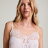 Plisse Lace  Cami, Wit