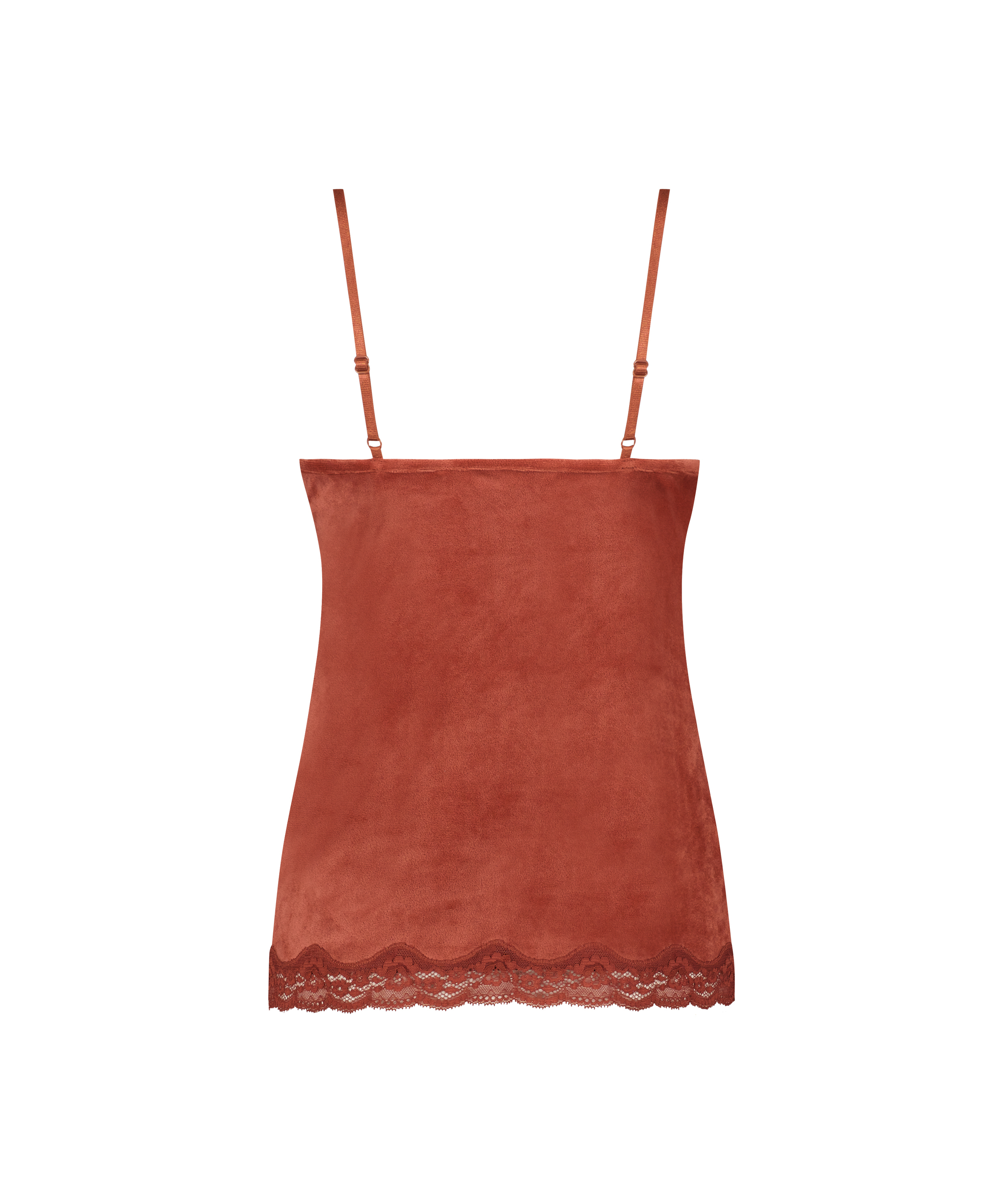 Cami top Velours Lace, Bruin, main
