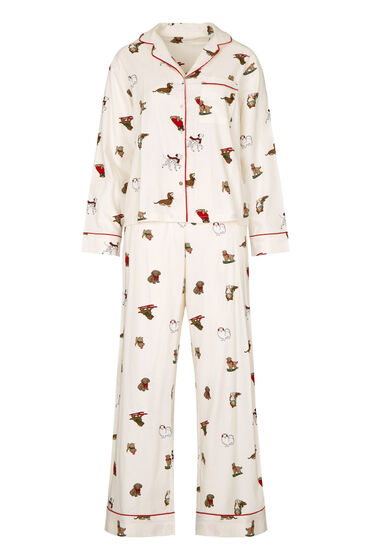 Hunkemöller Flanellen Pyjamaset Wit, foto 3