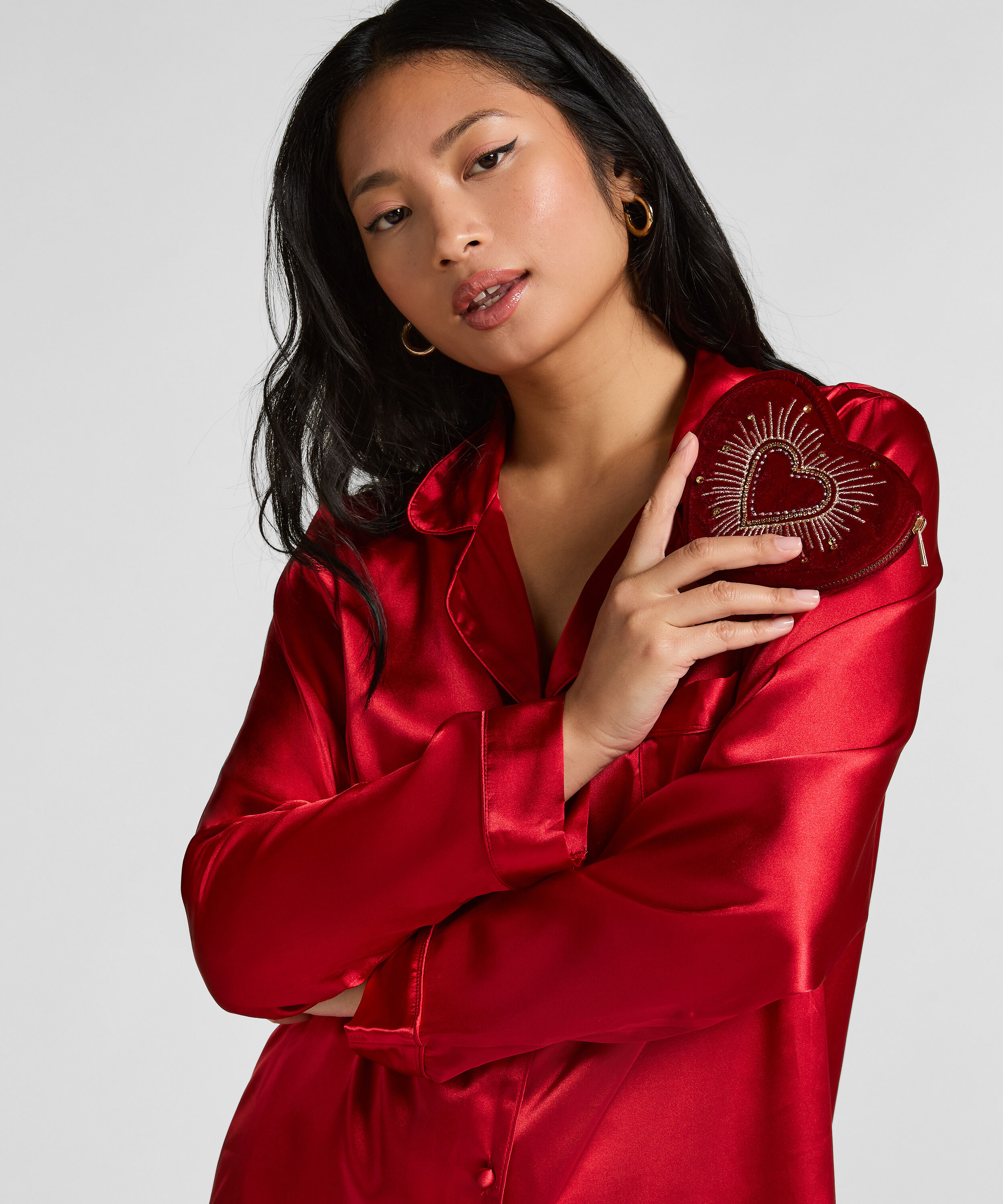 Hartvormig tasje met rits