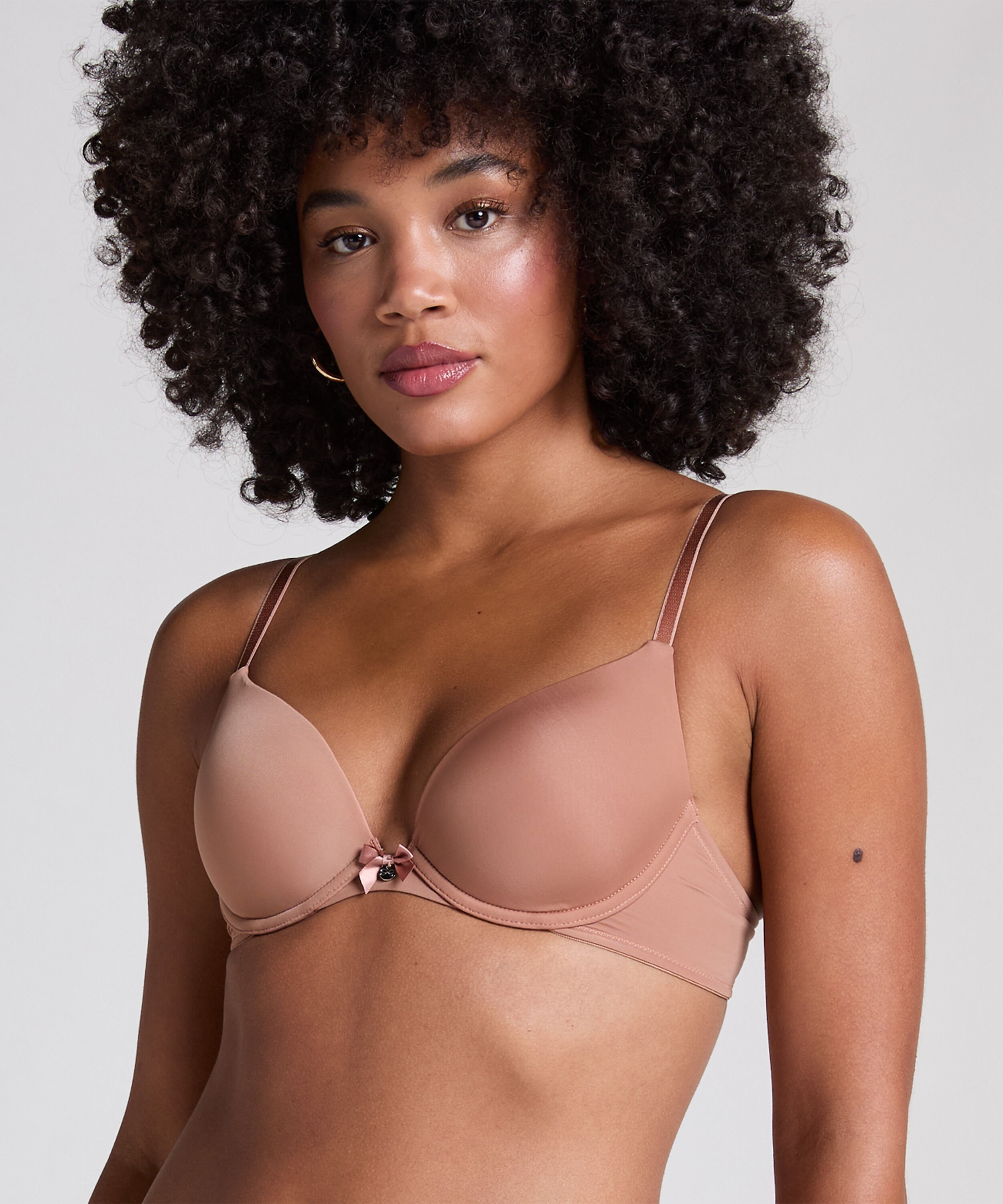 Soutien-gorge à armatures préformé Plunge, Brun