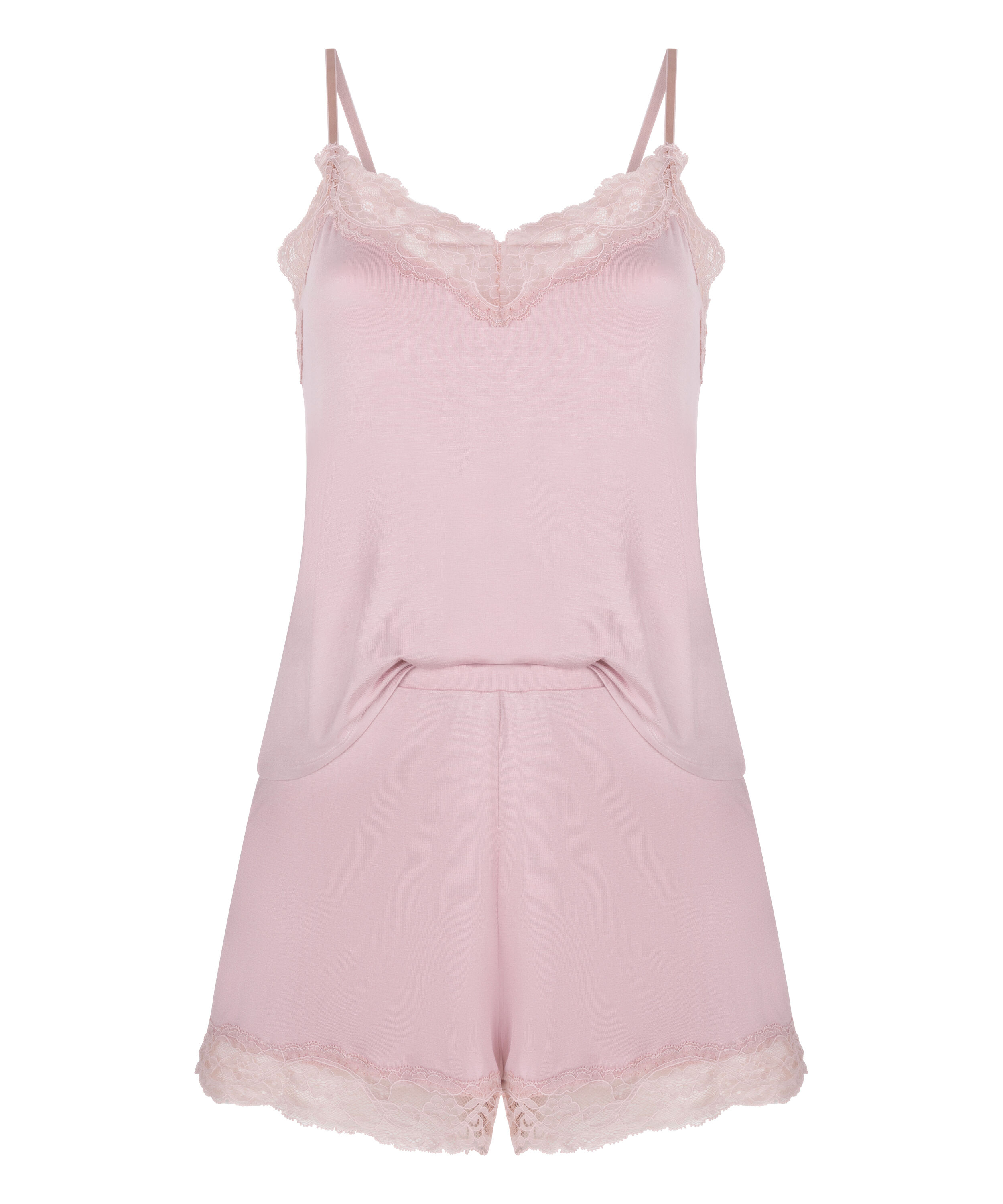 Korte pyjama set, Roze