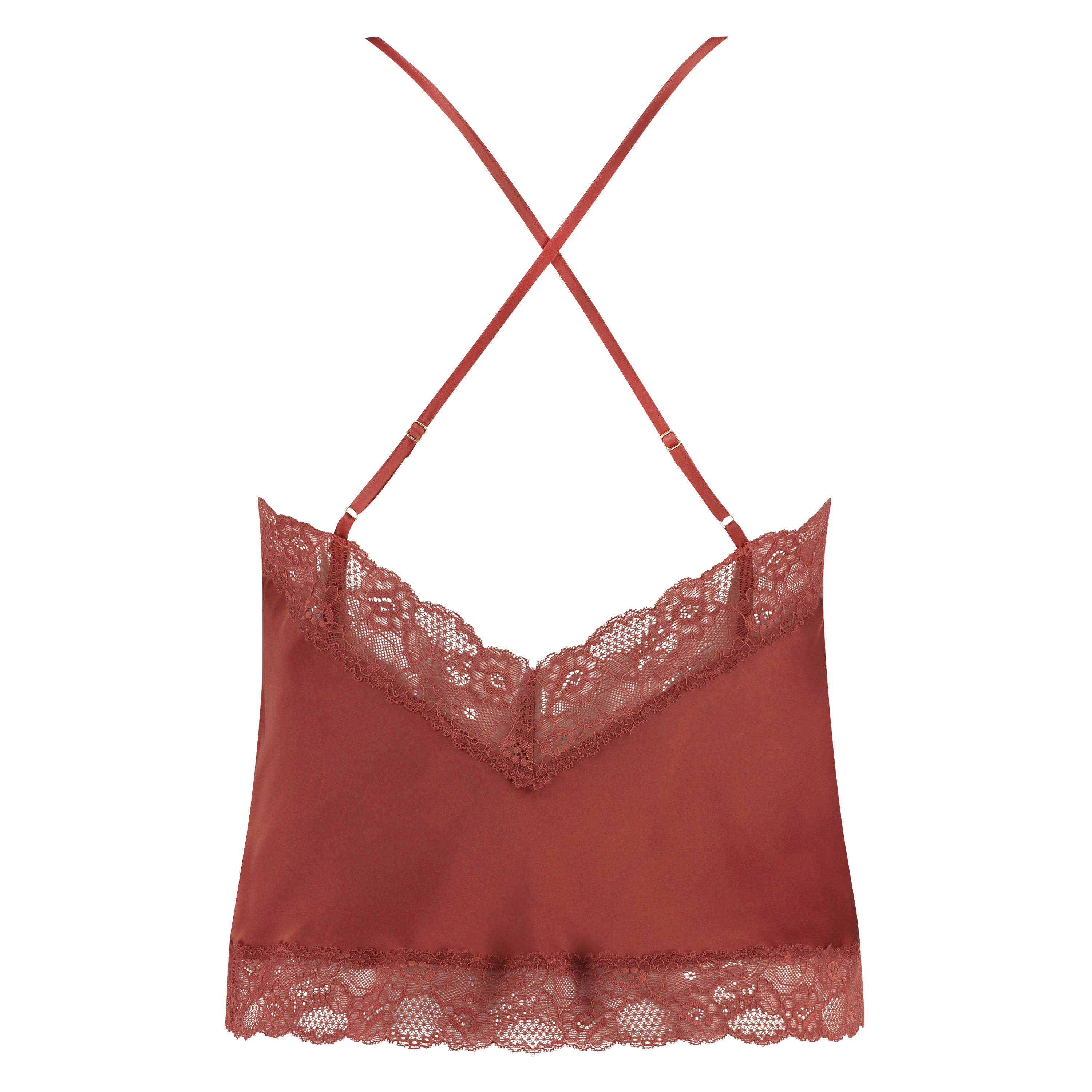 Cami top Satin Lace, Rood, main