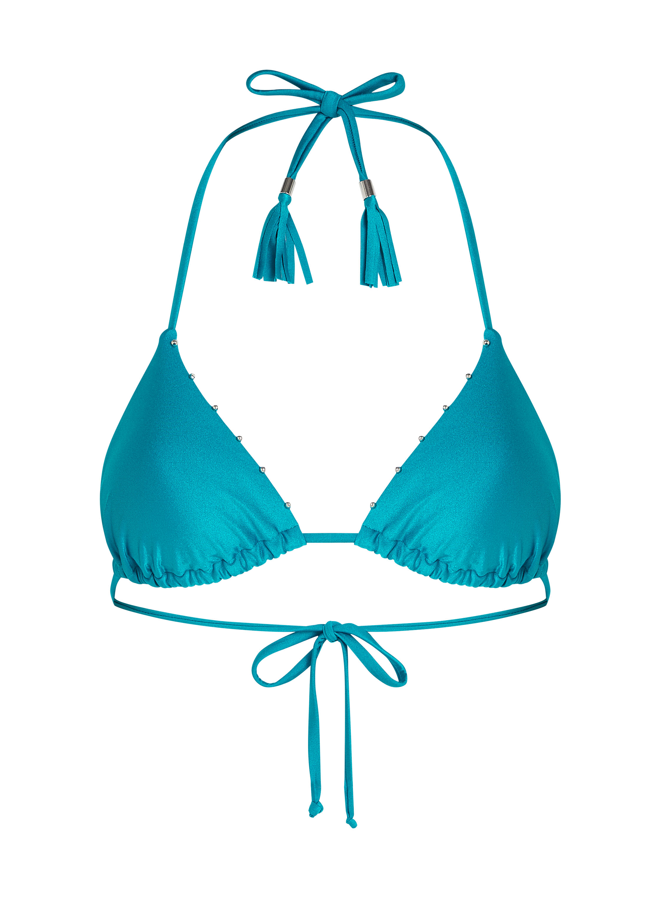 Haut de bikini triangle Aqua, Vert